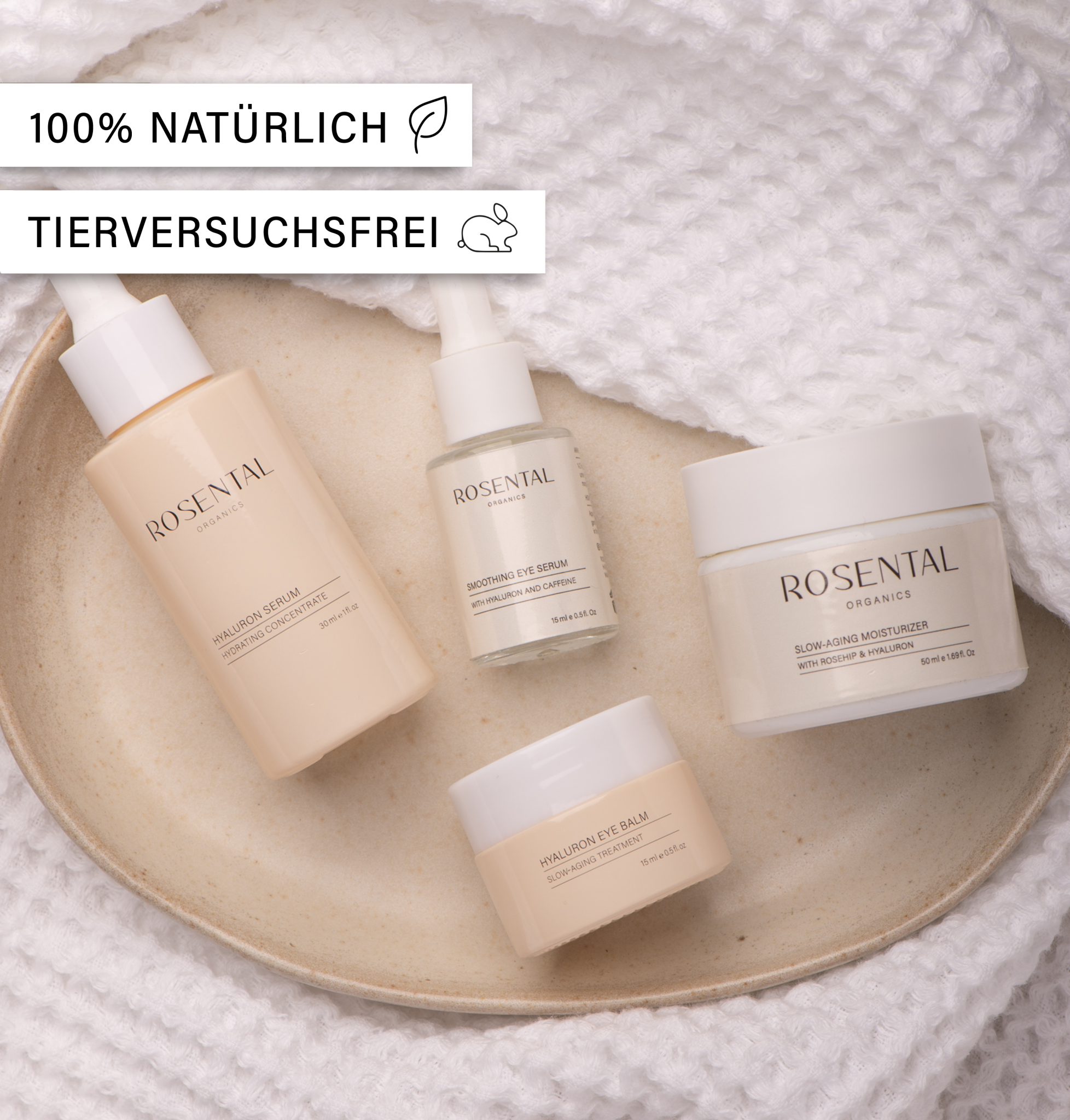 Das Full Slow-Aging Routine Set für eine junge, glatte Haut