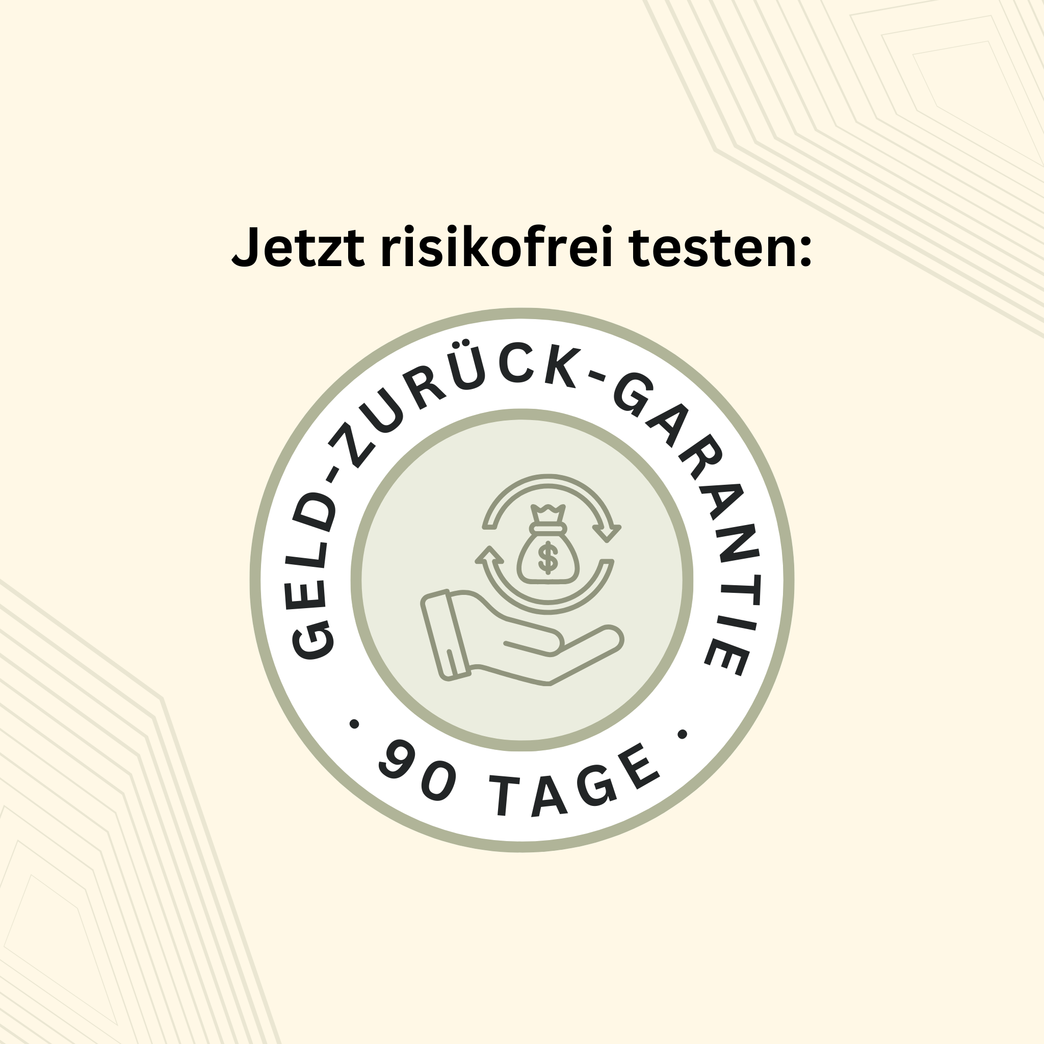 Jetzt risikofrei testen mit der 90-tägigen Geld-Zurück-Garantie